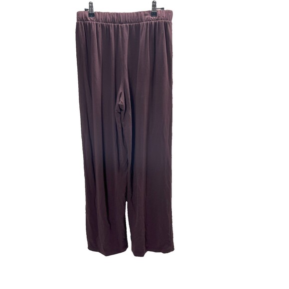 Garnet Hill Pants Women's Size XS Purple Stretch Waist Wide Leg - Picture 2 of 5